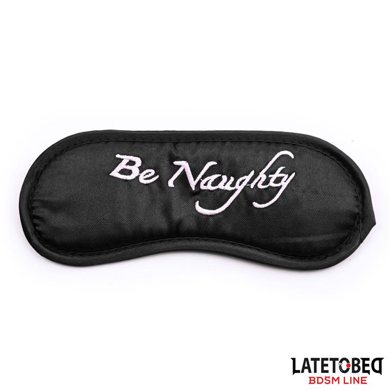 3 Pieces Set Mask, Handcuffs and Feathers Black - Image 2