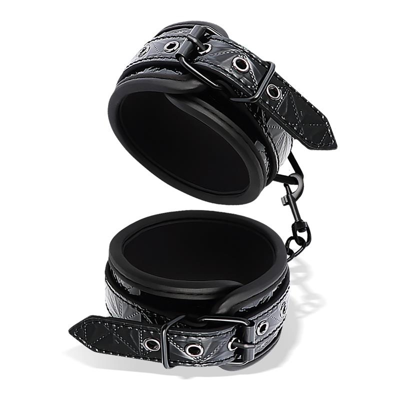 Adjustable Handcuffs Sapphire Vegan Leather - Image 2
