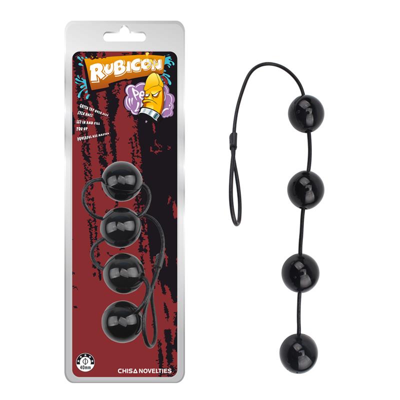 Anal and Vaginal Balls 55 x 4 cm Black - Image 2