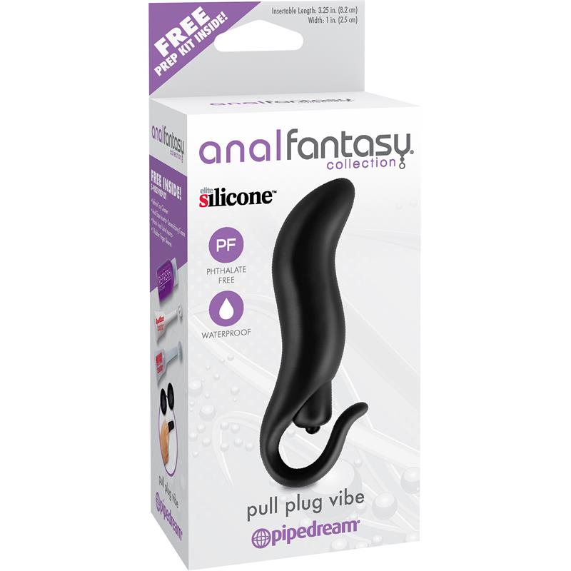 Anal Stimulator Pull Plug Vibe Black - Image 4