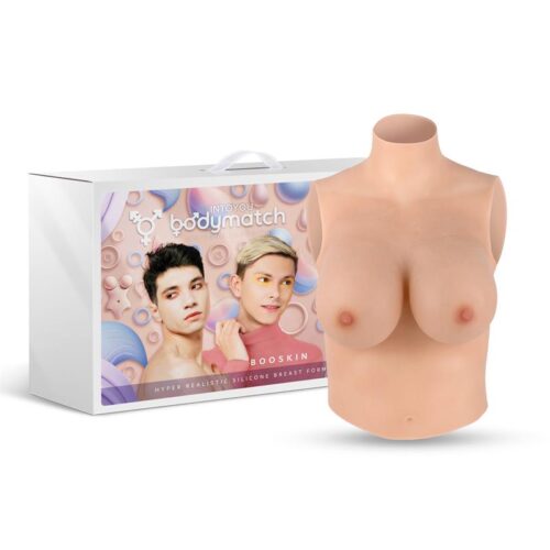 Booskin Realistic Breast Form D Cup Liquid Silicone