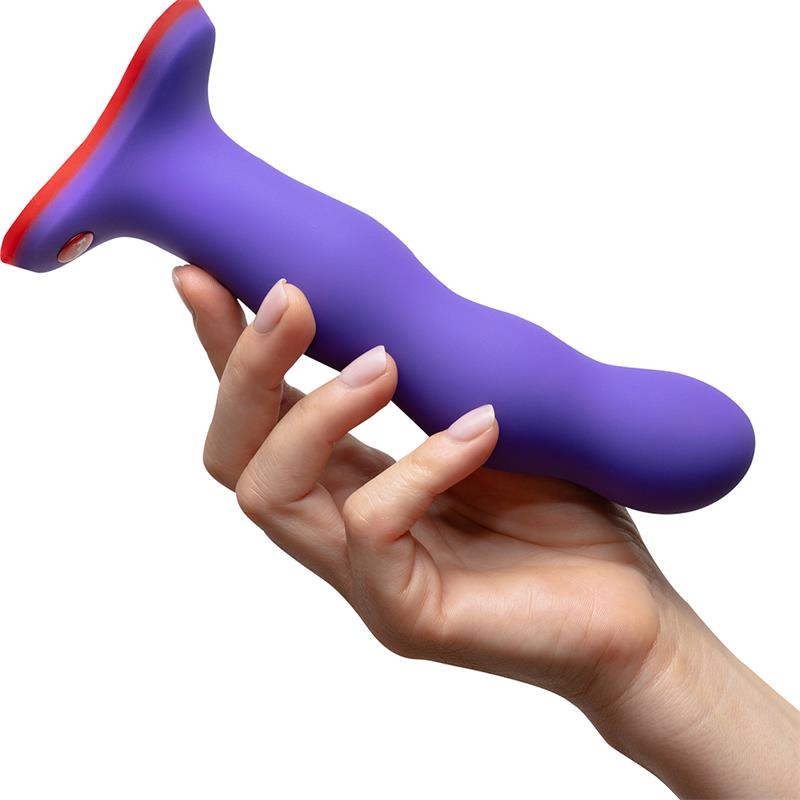 Bouncer Dildo with Internal Beads Flashy Purple - Image 3