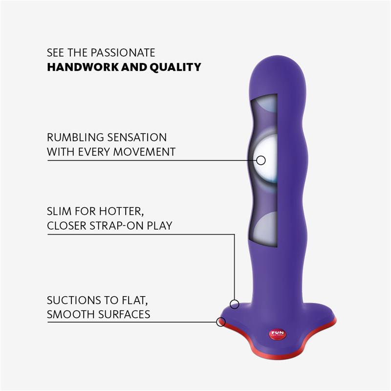 Bouncer Dildo with Internal Beads Flashy Purple - Image 5