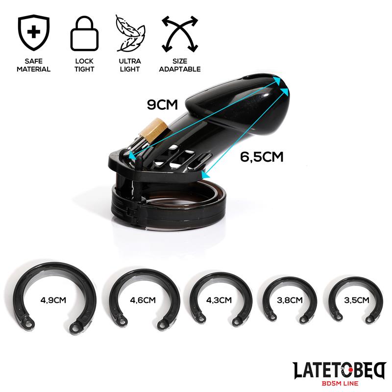 Chastity Penis Cage Long Black - Image 7