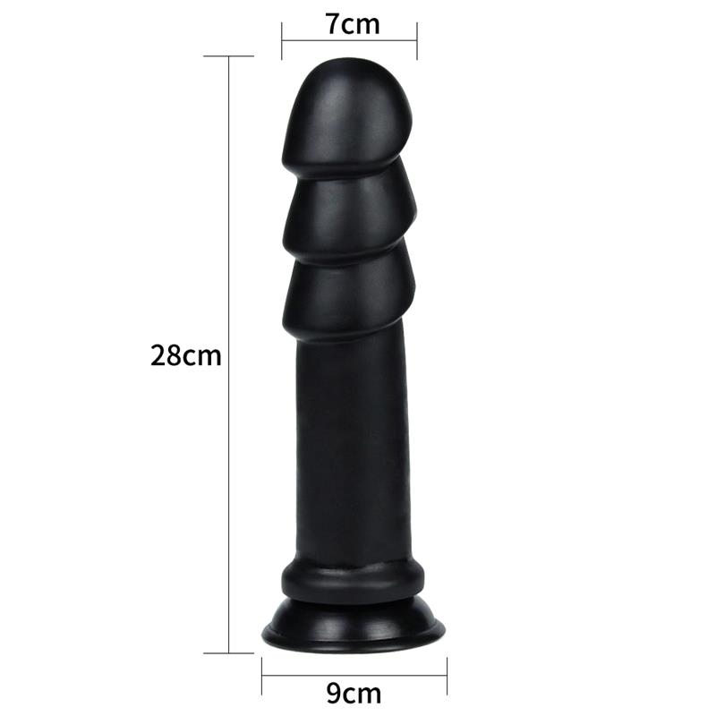Dildo King Sized Anal Ripples 11.25 Black - Image 8