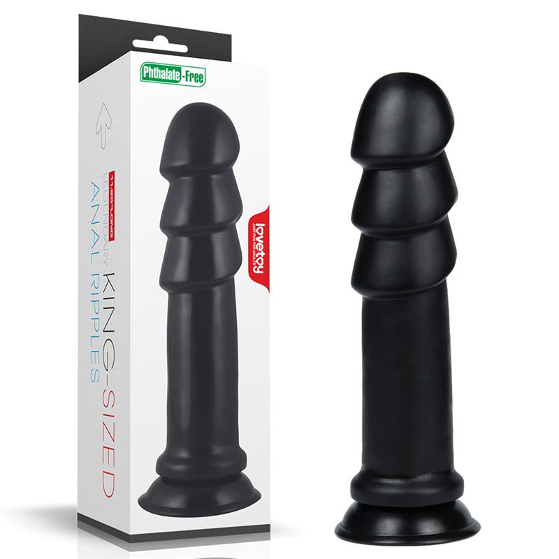 Dildo King Sized Anal Ripples 11.25 Black - Image 9