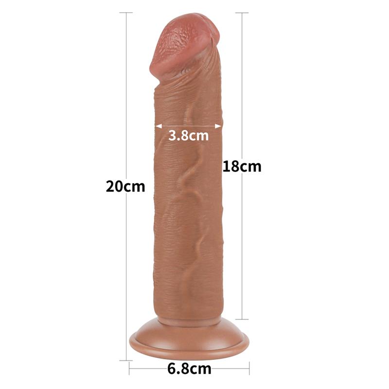 Dildo Sliding Skin 8 Brown - Image 11