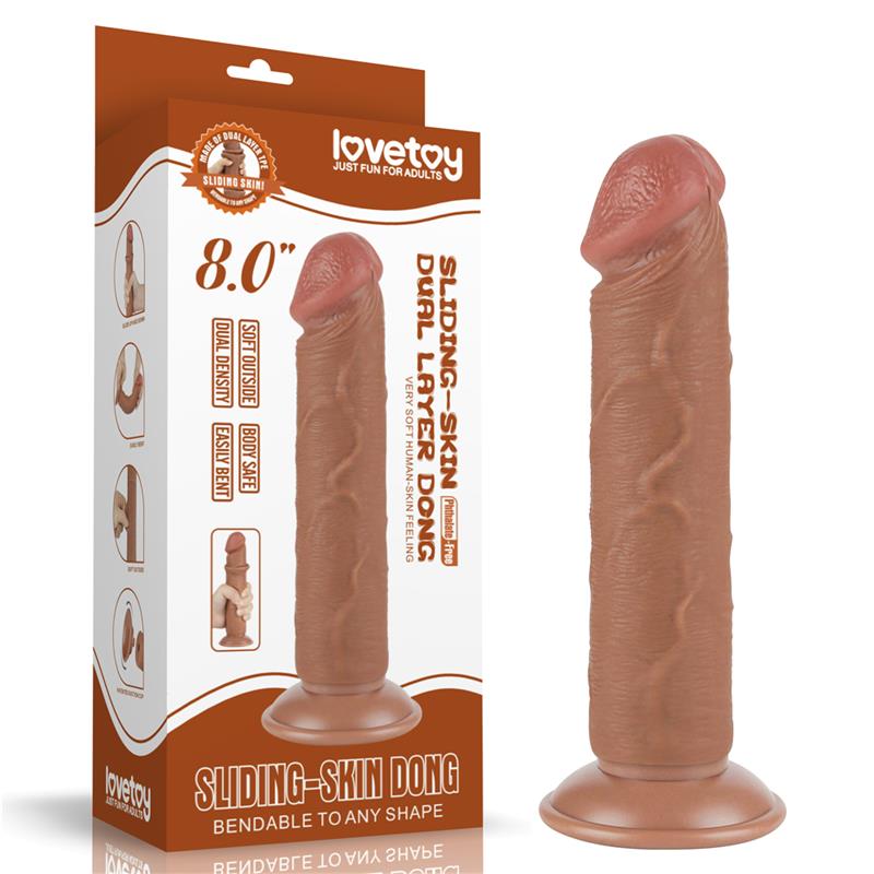 Dildo Sliding Skin 8 Brown - Image 12