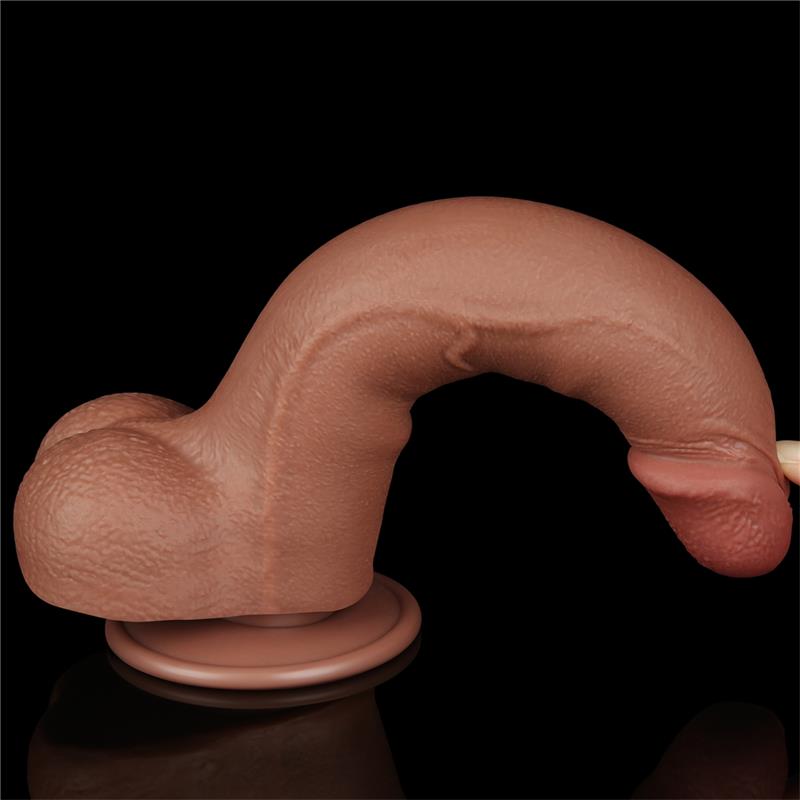 Dildo Sliding Skin 8.5 Brown - Image 9