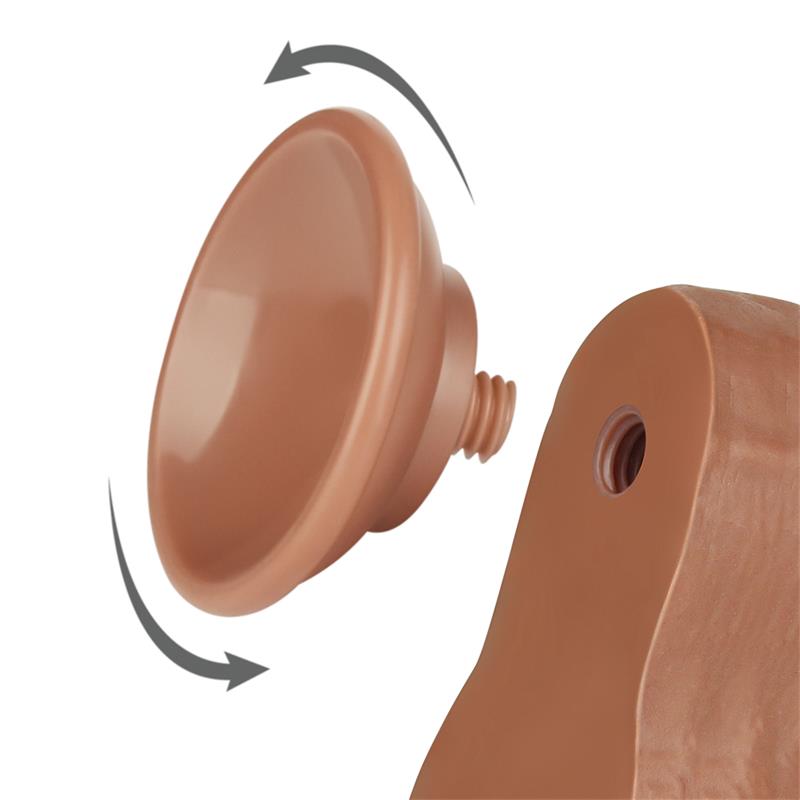 Dildo Sliding Skin 8.5 Brown - Image 5