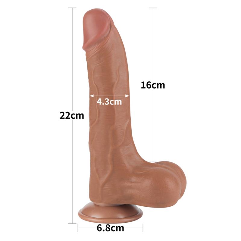 Dildo Sliding Skin 8.5 Brown - Image 10