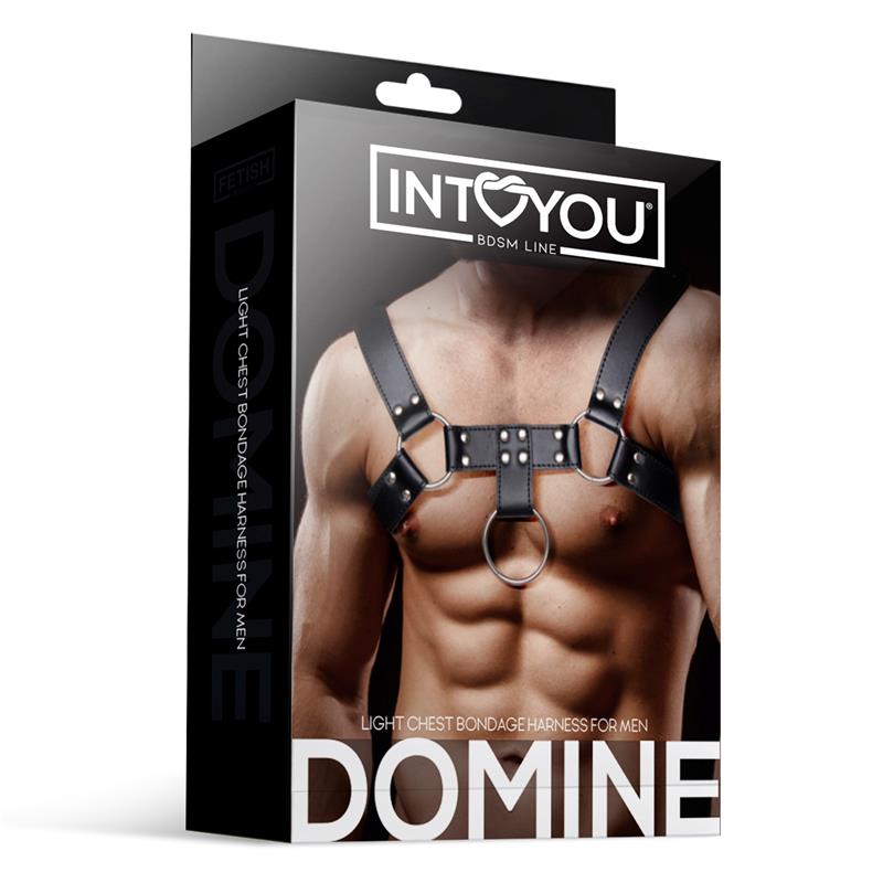 Domine Male Chest Bondage Harness Vegan Leather - Image 4