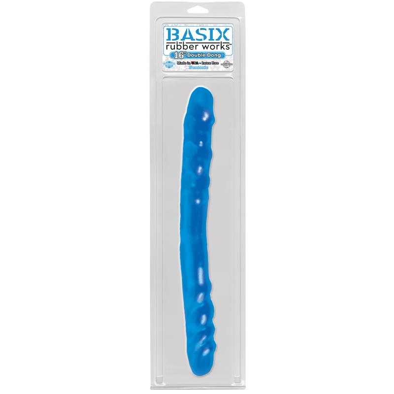 Double Dildo 40,6 cm Blue - Image 2