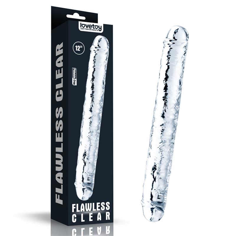 Double Dildo Flawless Clear 12 Clear - Image 2