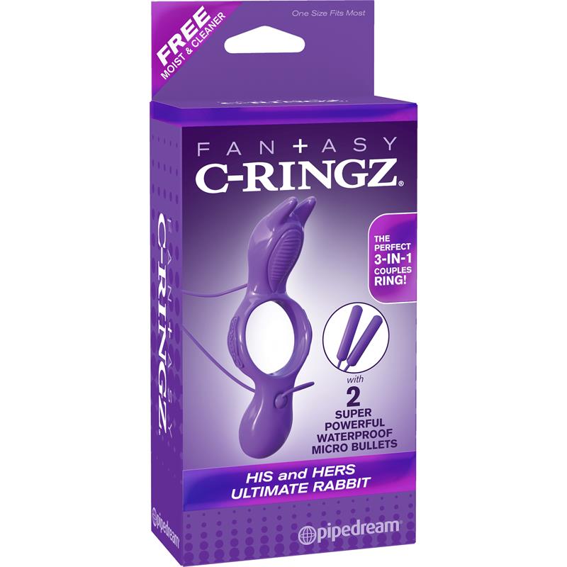 Fantasy C-Ringz His and Hers Ultimate Rabbit Purple - Image 3