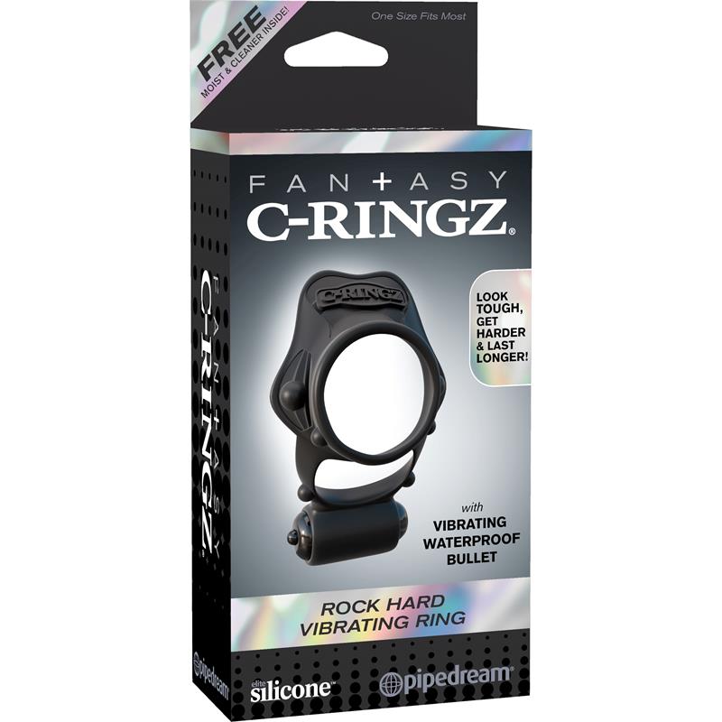 Fantasy C-Ringz Rock Hard Vibrating Ring Black - Image 3