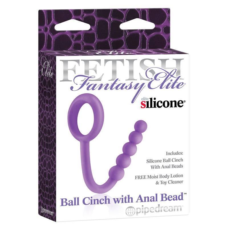 Fetish Fantasy Elite Ball Cinch with Anal Bead Purple - Image 2