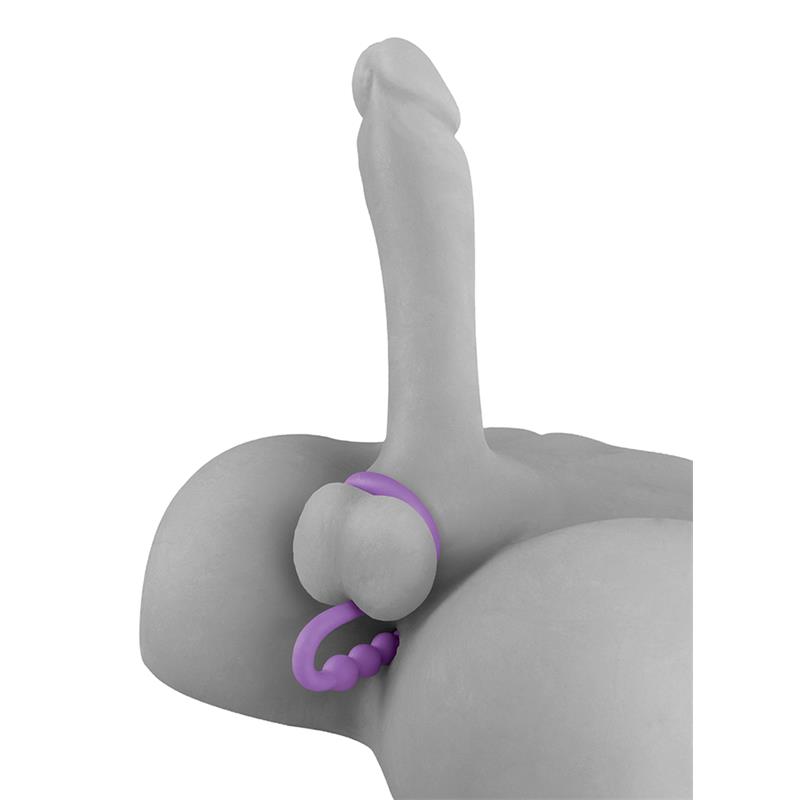 Fetish Fantasy Elite Ball Cinch with Anal Bead Purple - Image 3