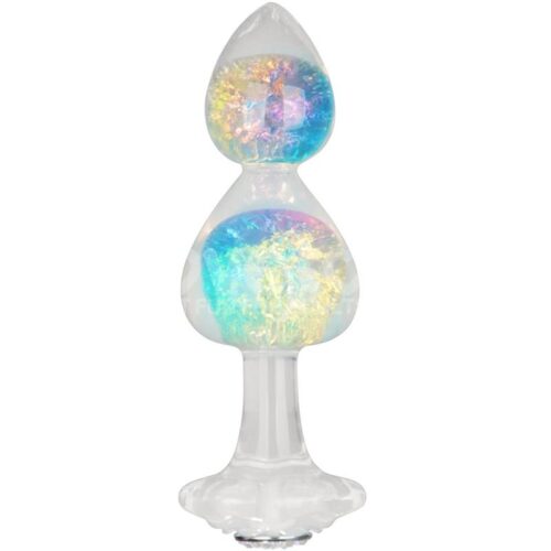 Gemoria Silicone Butt Plug with Crystal Sphere Multicolor