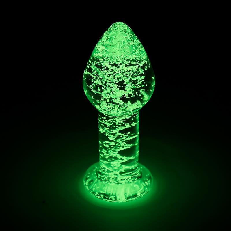 Glow in the Dark Glass Butt Plug - Image 2