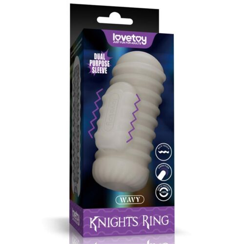 Knights Ring Vibrating Dual Purpose Sleeve Wavy