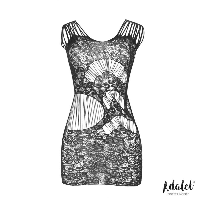 Luna Bodystocking Geometric and Floral Pattern - Image 3