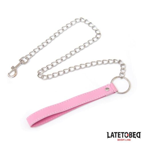 Metal Chain Leash  Pink 65cm