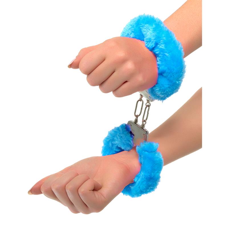Neon Furry Cuffs Blue - Image 3