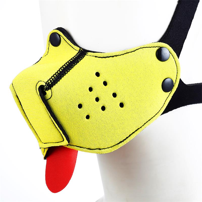 Neoprene Puppy Face Mask Yellow - Image 3