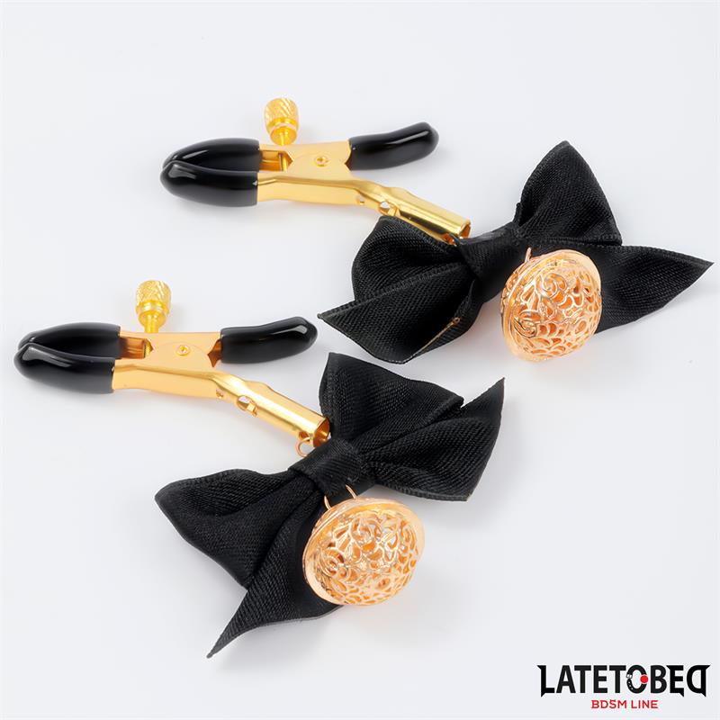 Nipple clamps with Bow Black - Image 4