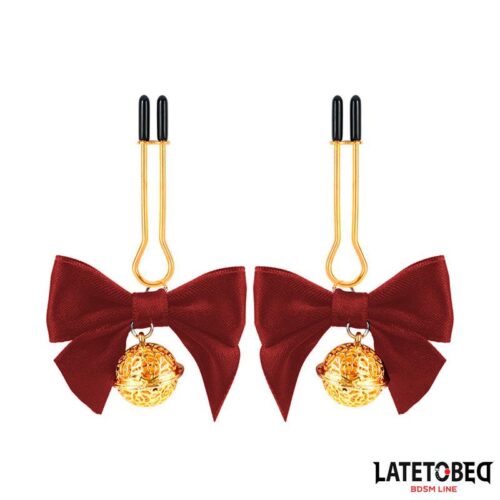 Nipple Clamps with Red Bow