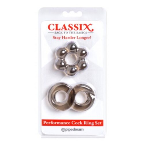 Performance Cock Ring Set Smoke
