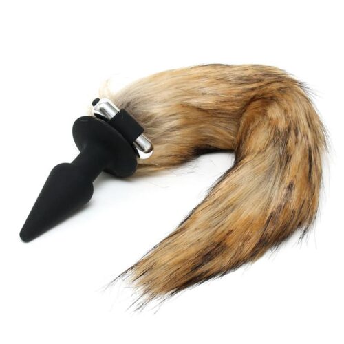 Vibrating Plug with Fox Tail