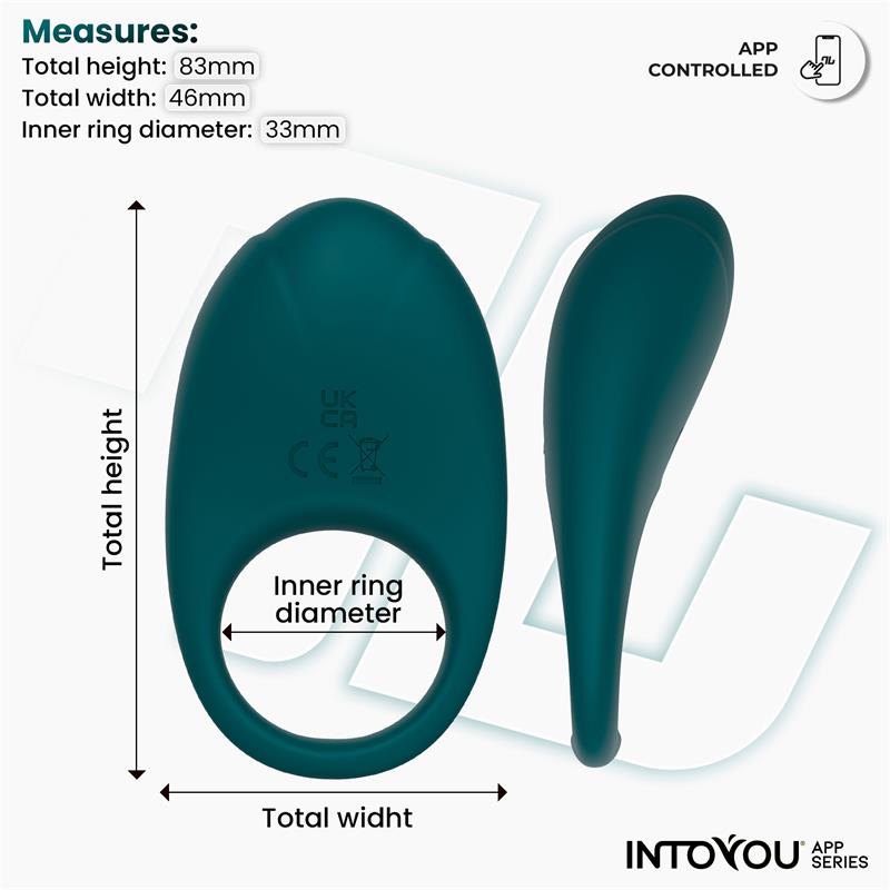 Ringo Vibrating Ring with App Unibody Green - Image 9