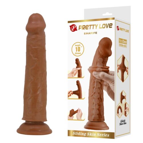 Sharife Dildo Sliding Skin-Retractil 25 cm
