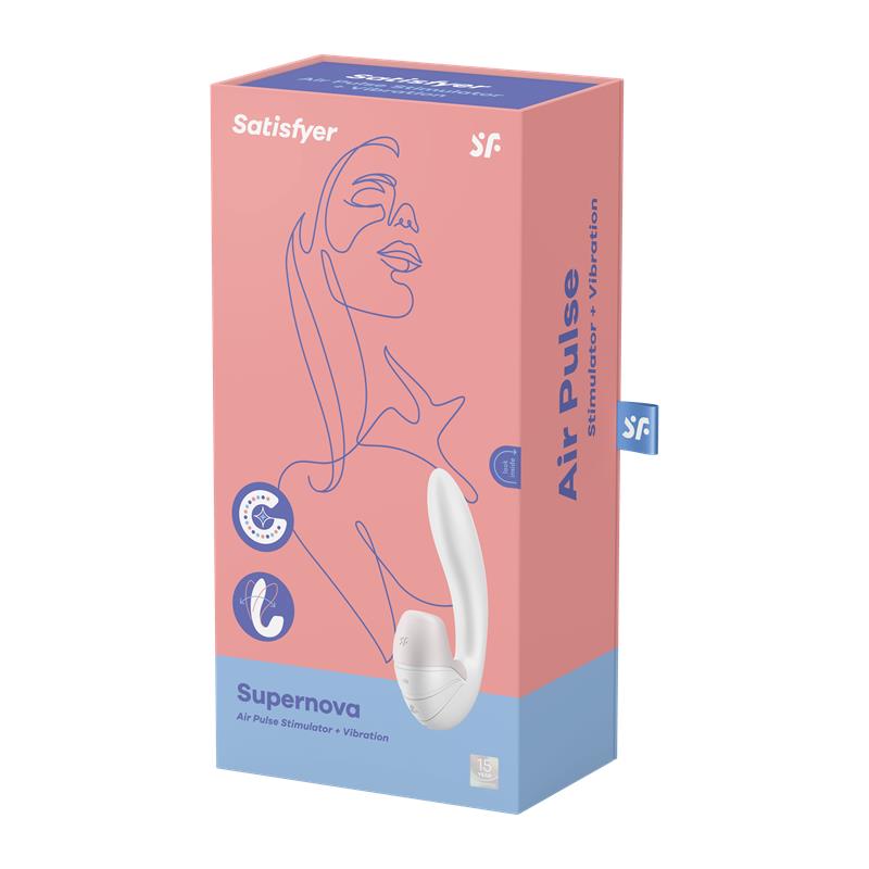 Supernova Clitoris Sucker and Vibe Super Flexible USB White - Image 6