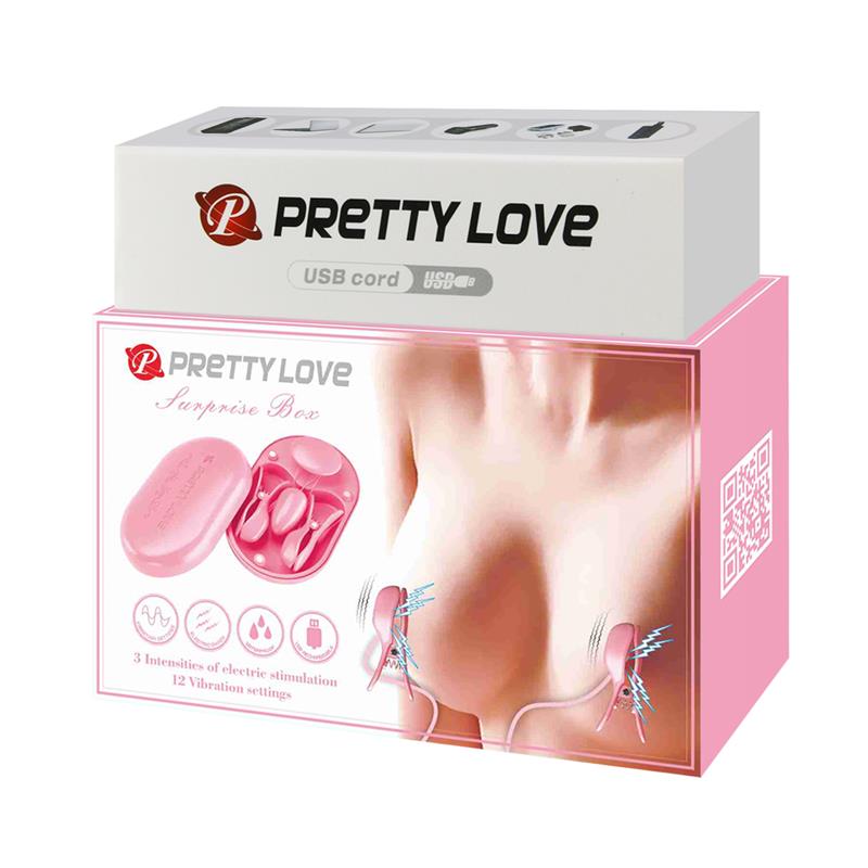 Surprise Box Vibrating Egg and Electric Shock Nipple Clamps Pink - Image 11
