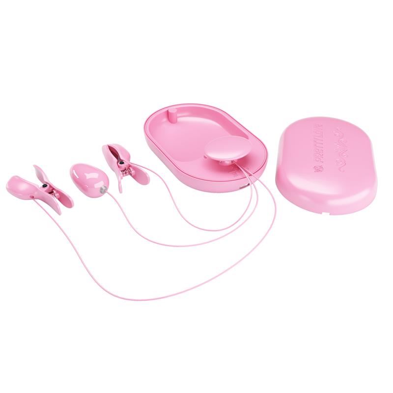 Surprise Box Vibrating Egg and Electric Shock Nipple Clamps Pink - Image 7