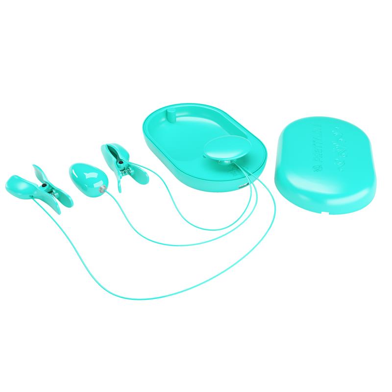 Surprise Box Vibrating Egg with Electric Shock Nipple Clamps Blue - Image 7