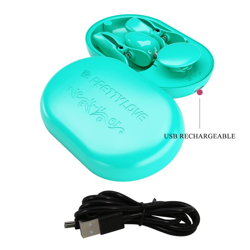 Surprise Box Vibrating Egg with Electric Shock Nipple Clamps Blue - Image 9