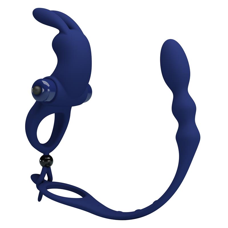 Vibrating Penis Ring with Anal Chain - Image 3