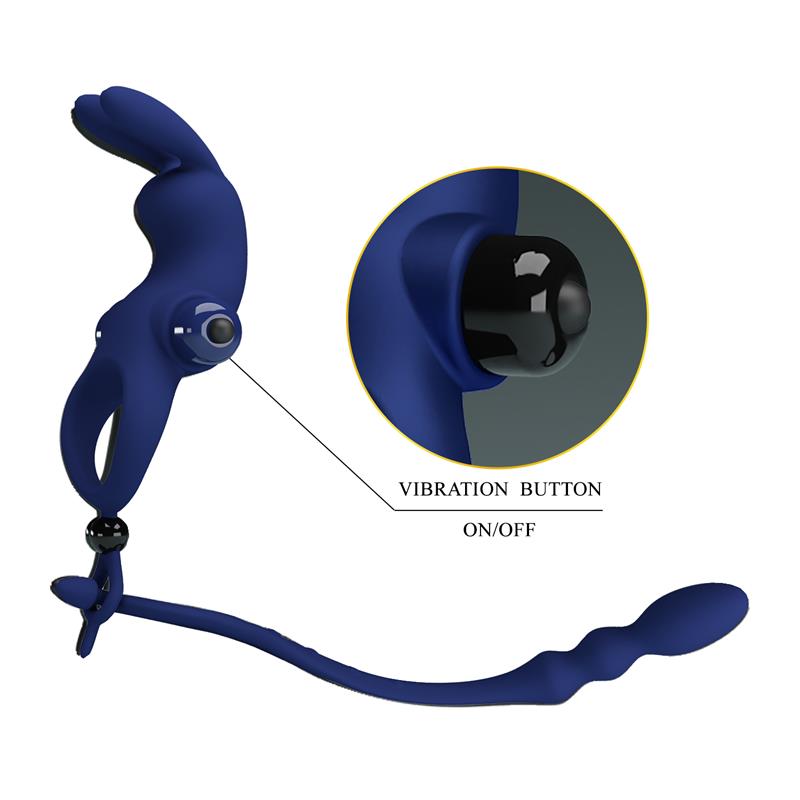 Vibrating Penis Ring with Anal Chain - Image 7